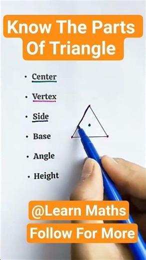 Know The Parts Of Triangle #shorts #mathshorts