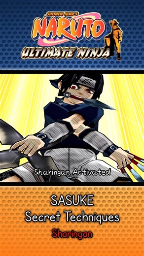 Sasuke Secret Technique - Sharingan - Naruto: Ultimate Ninja Gameplay | PS2