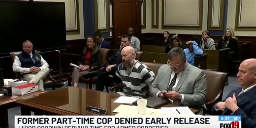 Former part-time cop denied early release