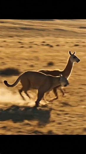 Puma vs Guanaco | Sudden Takedown on the Patagonian Plains