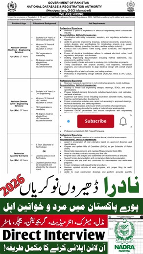Latest NADRA Govt Jobs 2026 | How to Apply for NADRA Jobs 2026 | Latest Government Jobs 2026