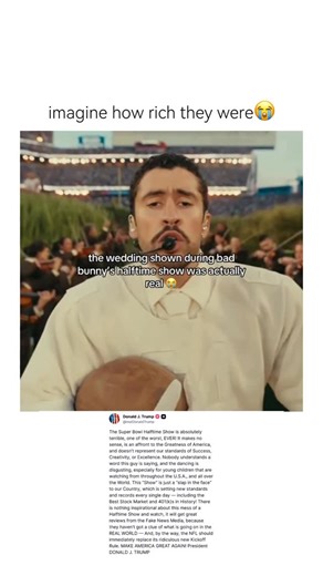Nostalgia Community on Instagram: "This is why tr*mp didn’t like it! 🙌🏻😭 Credit: unknown 🎥: Super Bowl LX — the NFL’s championship game for the 2025 season — was played at Levi’s Stadium in Santa Clara, California on February 8, 2026, with kickoff around 6:30 p.m. ET. The matchup featured the Seattle Seahawks against the New England Patriots, a rematch of their 2015 Super Bowl meeting. Halftime was headlined by Bad Bunny, with performances and national anthem moments adding to the big-game a