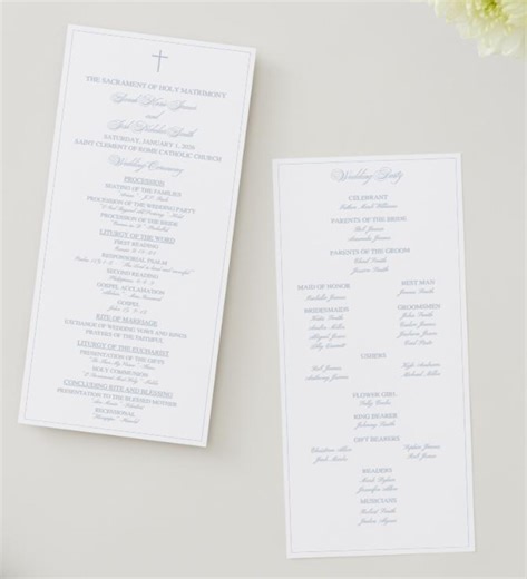 Catholic Wedding Program - Mass Ceremony Program Template - Etsy