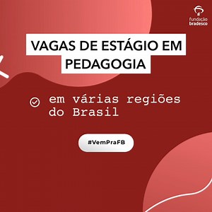 Você sonha em fazer parte do projeto educacional da Fundação Bradesco? Então, confira as vagas que estão abertas! Inscreva-se nos nossos processos seletivos e venha trabalhar numa instituição que, todo os dias, leva educação gratuita e de qualidade a milhares de alunos em todo o país. Importante: Todas as etapas do processo seletivo foram adaptadas ao ambiente digital e estão acontecendo de forma remota e segura. #VempraFB As vagas estão disponíveis aqui: https://bradesco.csod.com/ux/ats/careers