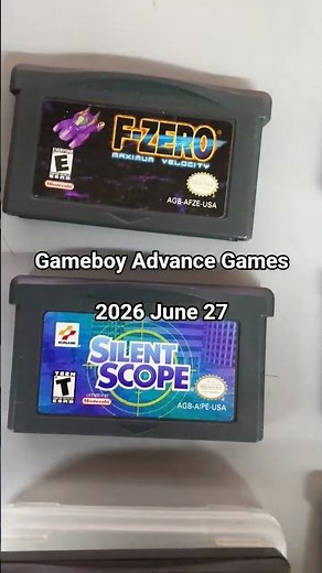 Nintendo Gameboy Advance Games 2026 June 27