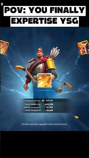 You finally Expertise YSG in #riseofkingdoms #rokcontent