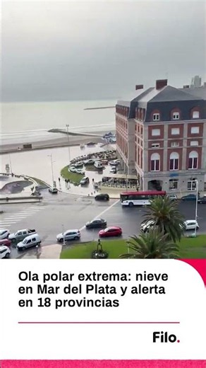Nieve en Mar del Plata y frío extremo en todo el país