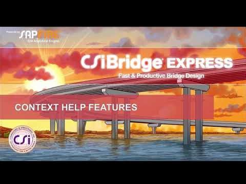 CSiBridge Express - Help Features