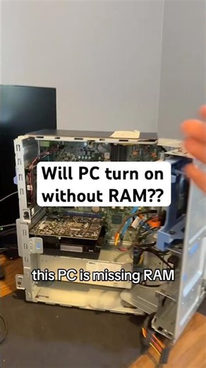 Will PC turn on without RAM?? #pc #techfacts #techtok