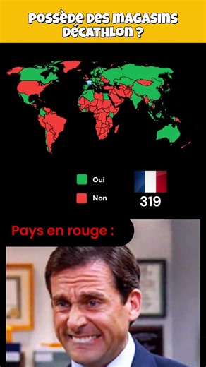 Les pays qui possèdent des magasins Décathlon
