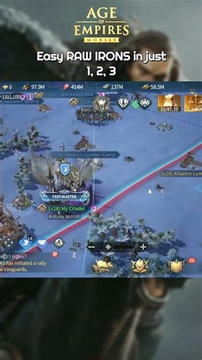 NEW Lv.15 Tribal Vanguard Makes RAW IRON Farming EASY! | Age of Empires Mobile #ageofempiresmobile