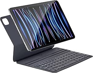 InUnion Smart Keyboard Folio for iPad Pro 12.9 inch (6rd, 5th, 4th and 3th gen) and iPad Air 13 (M2, 2024/M3,2025), Magnetic Keyboard Case with Two Viewing Angles, Front Back Protection (Grey)