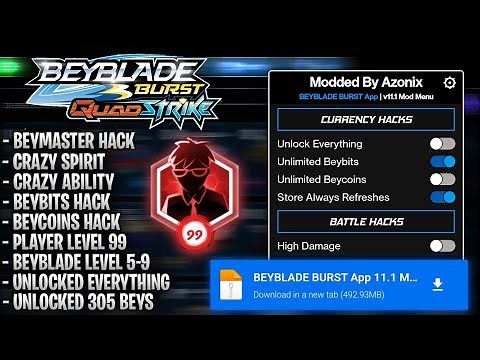 Beyblade Burst App Mod Menu v11.1 | Unlocked 305 Beys & Power Up Your Gameplay!