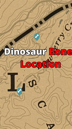 Dinosaur Bone Location - Part 1 #rdr2 #shorts