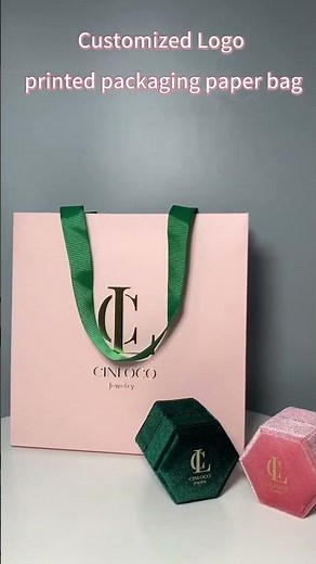 Custom Logo Printed Paper Bags for a Distinctive Touch💗