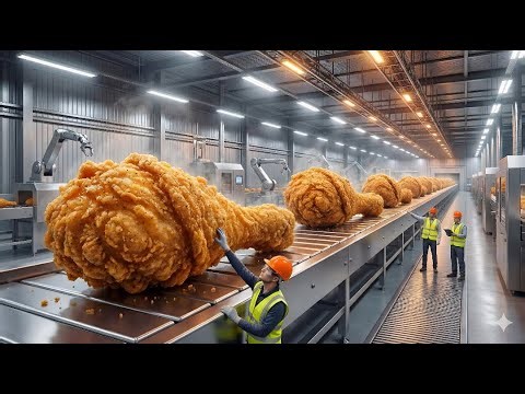 Inside factory, crispiest fried chicken drumsticks in the world best in the world the full process