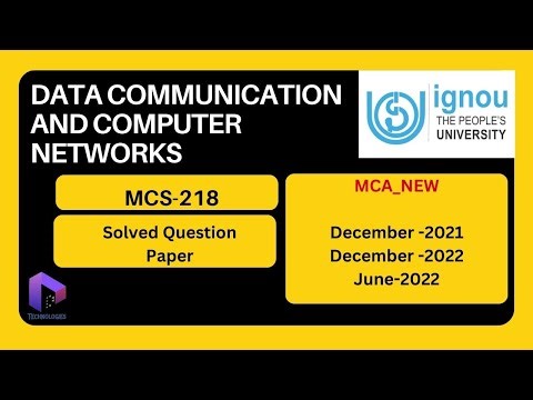 Mcs-218 Solved Question Paper (June 2022 and December2021/2022 Exam) || DalalTechnologies || WaveArt