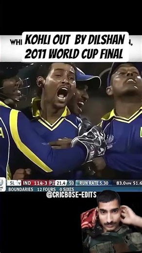kohli out by dilshan 2011 world cup final match #cricket #indiavssrilanka2ndt20