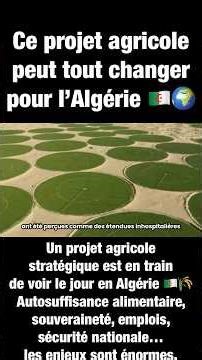 Algeria launches a historic agricultural project