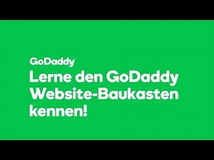 Lerne den GoDaddy Homepage-/Website-Baukasten kennen! | GoDaddy Deutschland