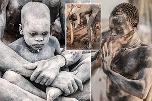 Inside African tribe that uses cow urine to wash their faces and bleach their hair