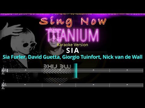 TITANIUM by SIA (♂Male Key) - No Vocals + Synced Lyrics, Music Visualizer & Lead Sheet