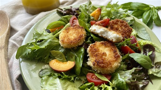 Summery Fried Goat Cheese Salad Recipe - Tasting Table