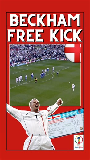 Hall of Stubs 🎟 on Instagram: "🎟️ 🏴󠁧󠁢󠁥󠁮󠁧󠁿 David Beckham Free Kick v Greece World Cup Qualifier Ticket 2001"