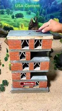 5 Story Mini Building Construction with Bearing | Amazing DIY Mini House Build#minibuilding #shorts