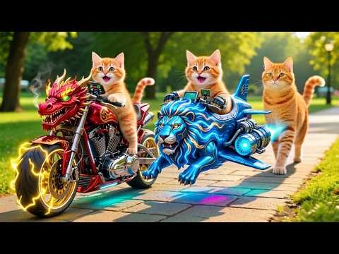 Mama Cat Trims Fur on the Farm and Makes Tiger Hat For Kittens At Home🐾🎩🐯