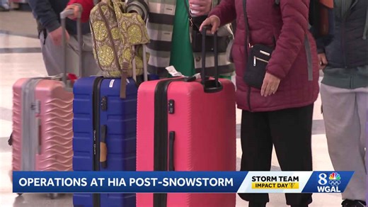 Flights resume at HIA after snowstorm cancels 58 flights on Sunday
