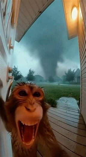 Someone Please Save This Little Monkey 😭🌪️
