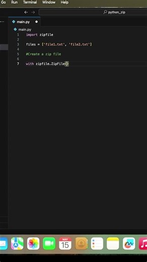 Make zip file in python only 5 line codes