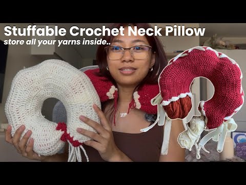 Stuffable Crochet Neck Pillow Tutorial | How to Crochet a Travel Pillow | Beginner Friendly