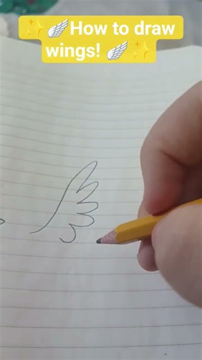 How to draw wings 🪽 ✨️ #art #fly #drawing #wings