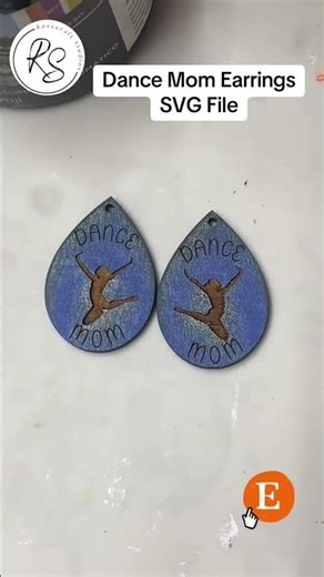 Dance Mom Earrings Laser Cut SVG File