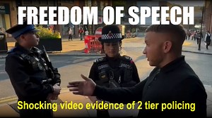 2 SHOCKING EXAMPLES: Woman arrested and Christian preacher given community protection warning. 🔴 Manchester: Woman arrested for views on preaching Quran. 🔴 Guildford: Man preaching Bible is given police warning. The video highlights what appears to be different police enforcement when speaking in public. The Quran can be preached in Manchester and the Bible is banned in Guildford. In Britain, freedom of speech is protected under Article 10 of the Human Rights Act 1998, but it is a "qualified r