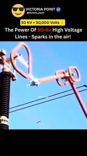 The Power Of high voltage lines-sparks in the air #shorts