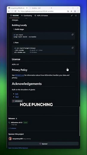 AltSendme: Fast, Private File Sharing #github #opensource