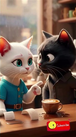 Dumped After a Decade — He Comes Home & Becomes a Barista #cats #funny #animals #fyp #shorts