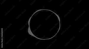 White Circle Audio music waves Frame. Audio Waves Frequency animation. Music waves oscillate. Digital Sound wave or frequency Frame. Stock Video