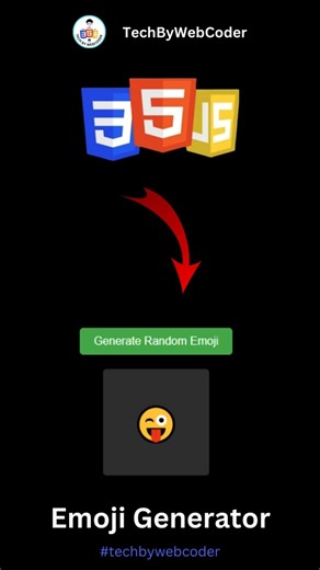 Day 17: How To Build a Modern Emoji Generator UI Using HTML, CSS & JavaScript (For Beginner)