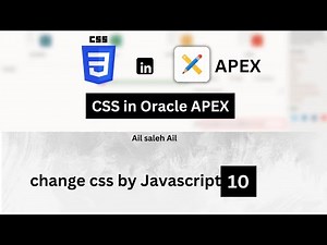 CSS in Oracle APEX : change css by Javascript ( With English Subtitles )