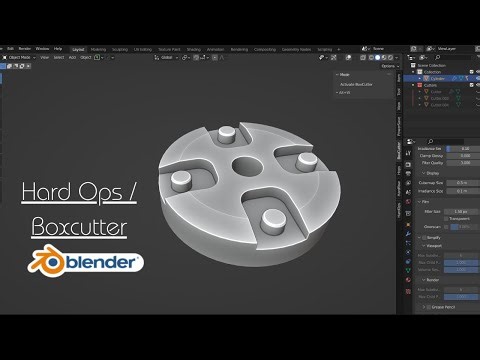 Hard Surface Modeling in blender/Hard Ops / Boxcutter tutorial
