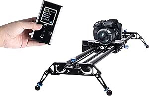A&J Motorized Camera Slider 48" Video DSLR Track Dolly Rail with Time-Lapse Automatic Tracking and Wide Angle Shot