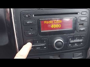 How to enter the unlock code of the Dacia Duster car radio?