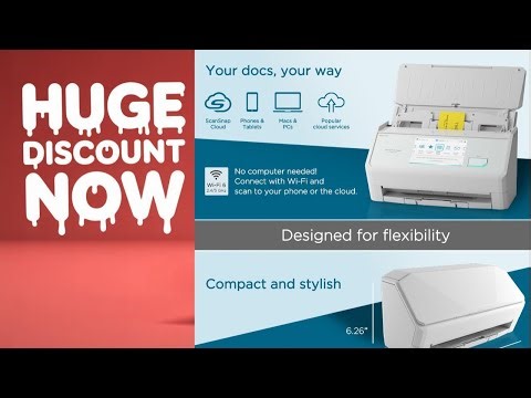 ScanSnap iX2500 Wireless Photo & Receipt Scanner