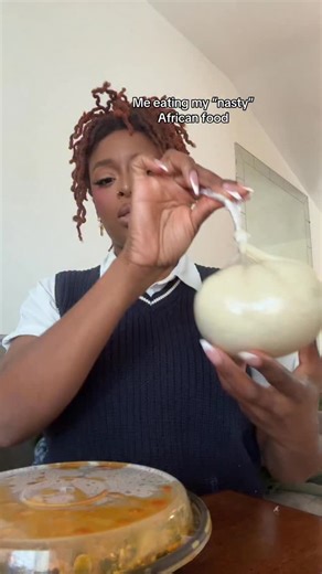 39K views · 25 reactions | I saw a video on TikTok talking about “nasty” African food and I’m just like because it’s foreign to you doesn’t mean it’s not the best tasting thing in the world. When I crave it I crave it but other times I am eating cava  the balance no? | RonkeRaji | Facebook