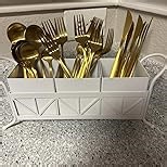 Matte Gold Silverware Set 40 Pieces, Stainless Steel Golden Flatware Set, Titanium Plating Cutlery Set, Matte Gold Utensil Sets, Service Set for 8 (Matte Golden)