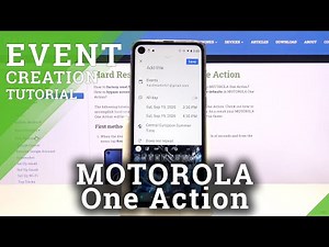 How to Add Reminder – Use Calendar App on MOTOROLA One Action